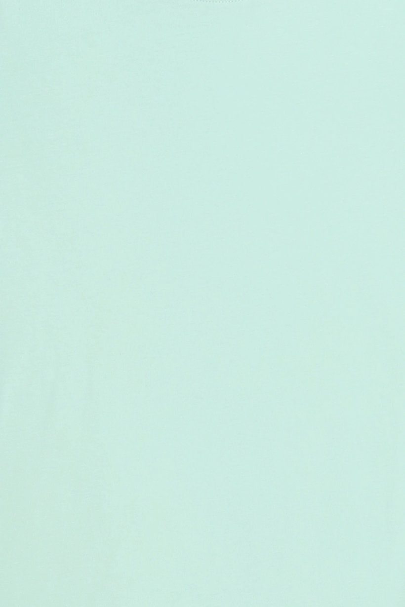 Women Regular Fit Solid Short Sleeve Top, Mint Green