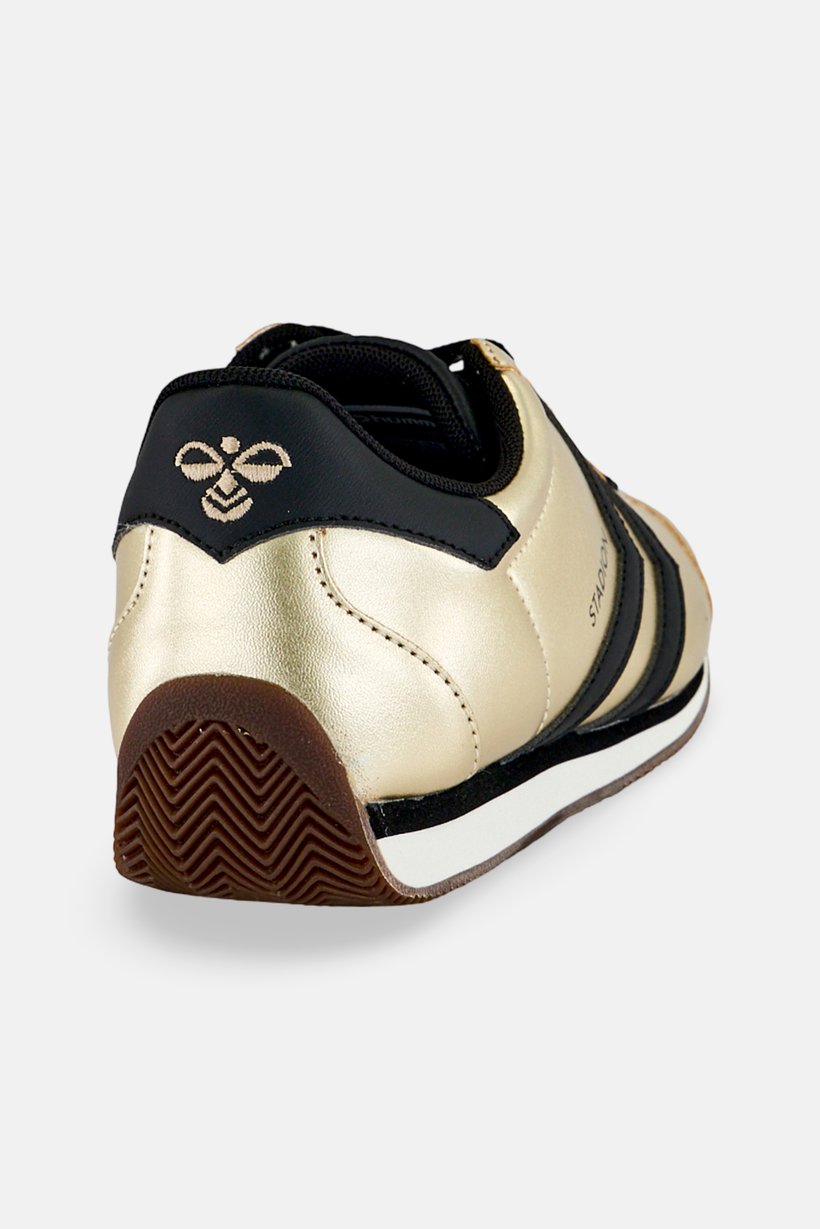 Kids Boy Stadion Metallic Lace Up Outdoor Shoes, Gold