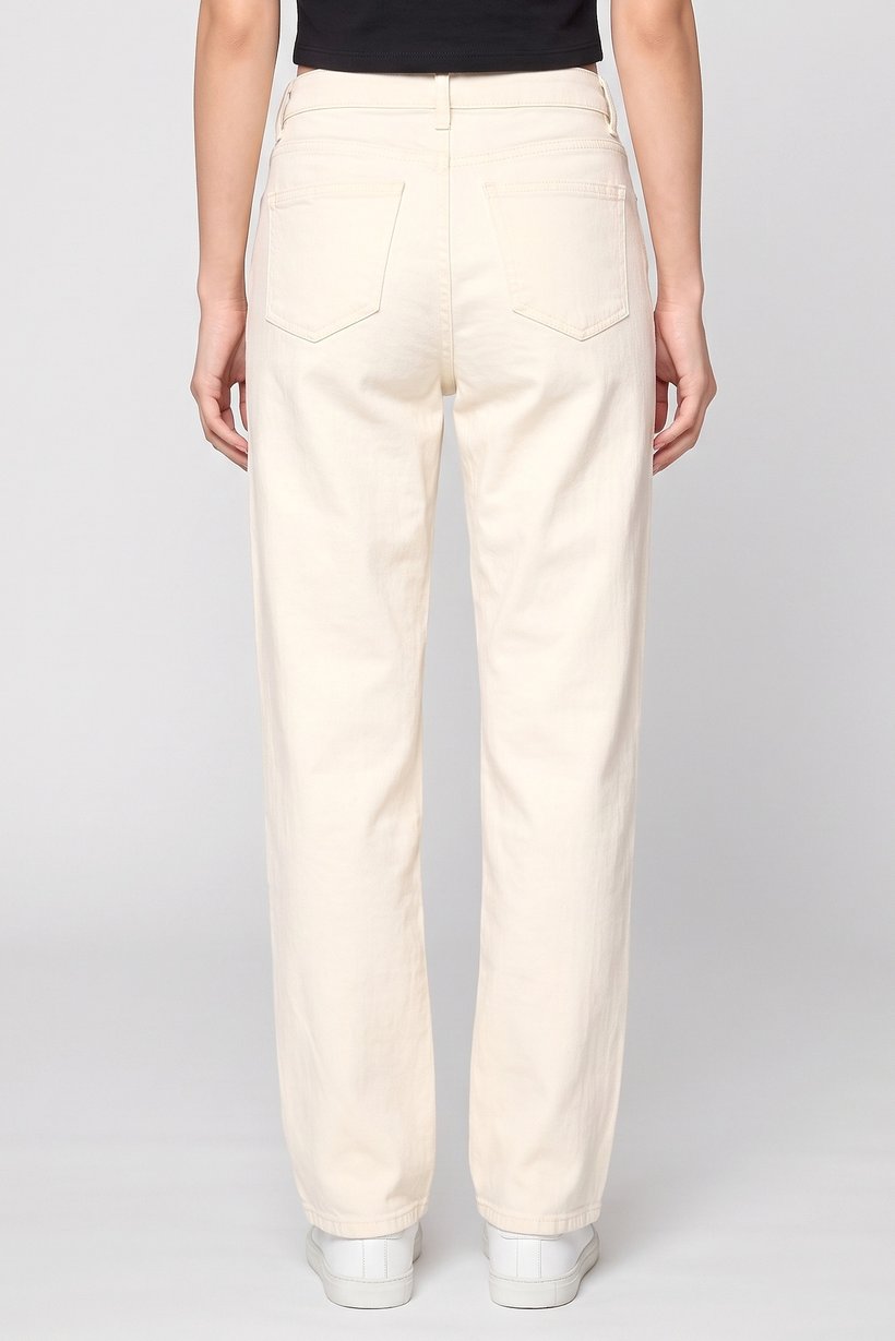 Women Regular Fit Solid Wide Leg Pants, Off White