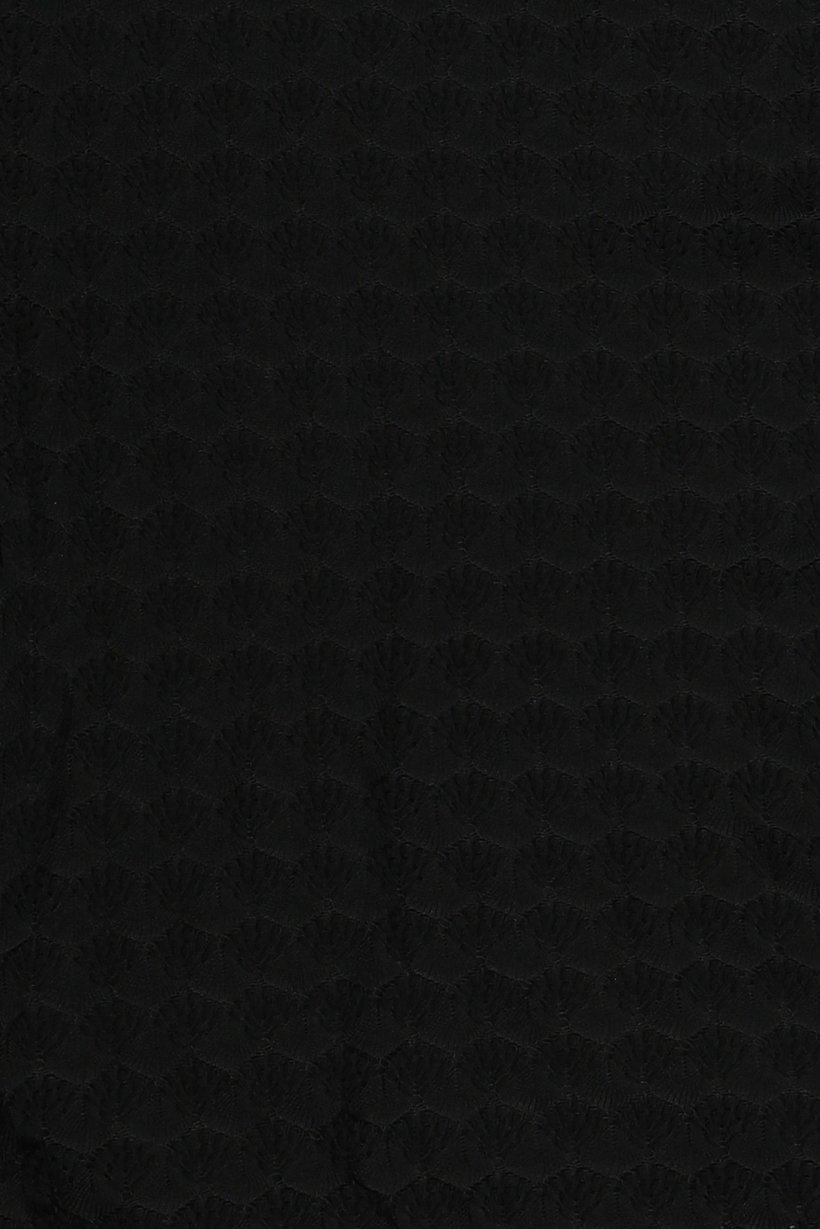Women V Neck Long Sleeve Textured Blouse, Black