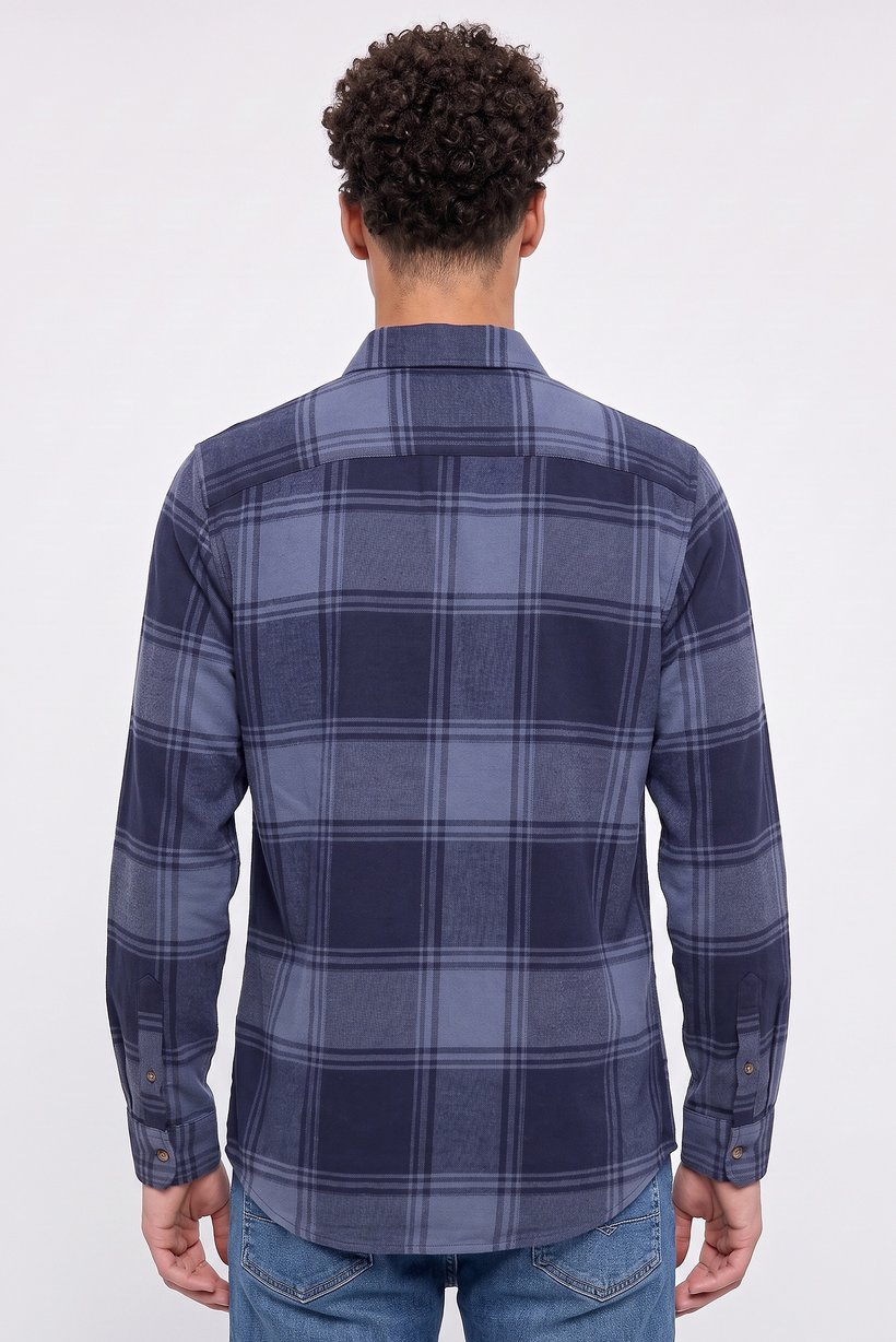 Men Slim Fit Plaid Long Sleeve Casual Shirt, Multicolor