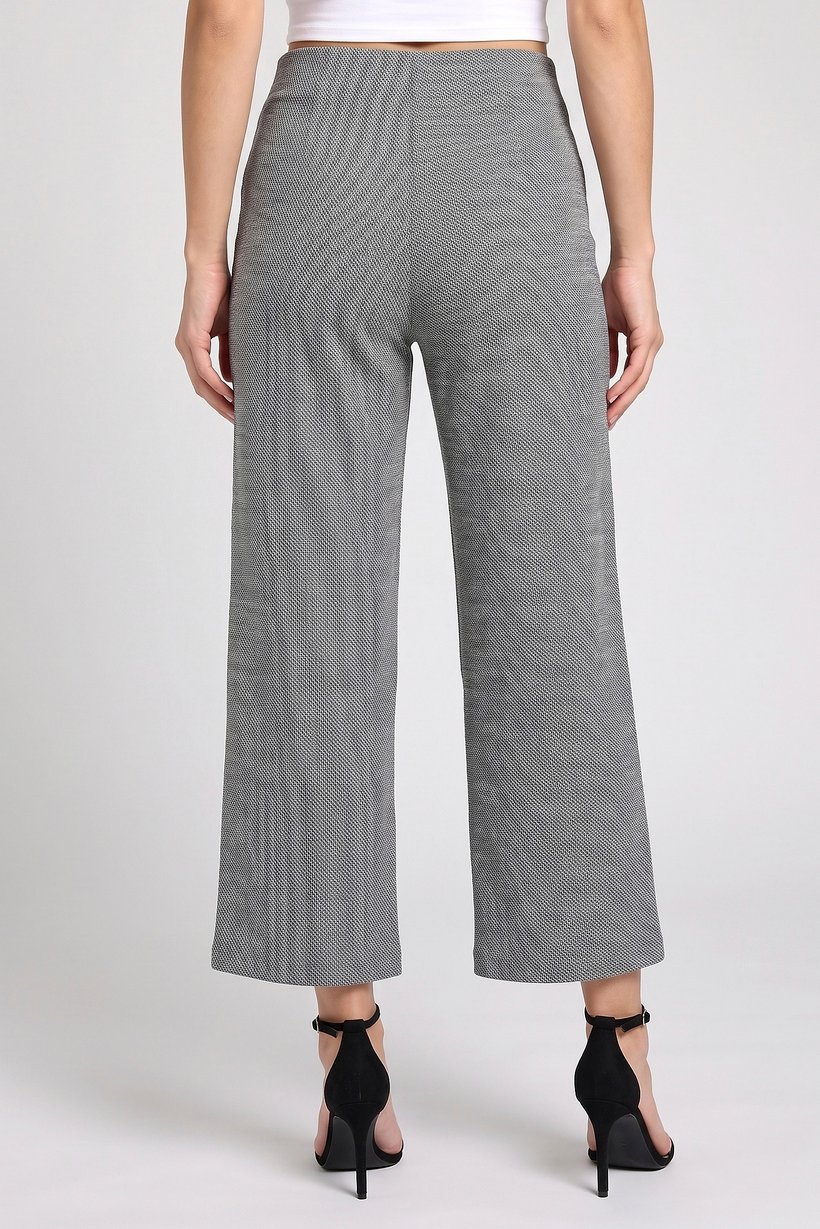 Women Regular Fit 34 Inseam Plain Wide Leg Pants, Multicolor