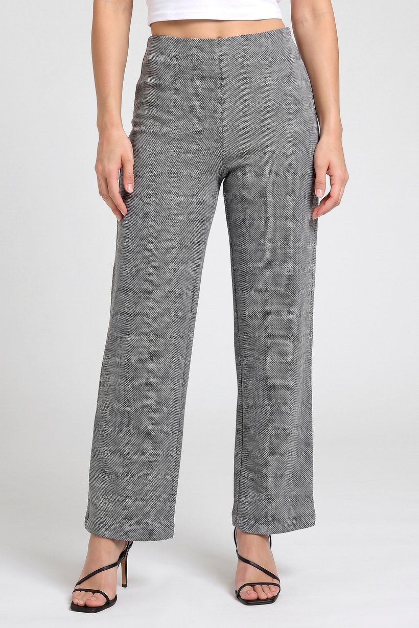 Women Regular Fit 30 Inseam Plain Wide Leg Pants, Multicolor