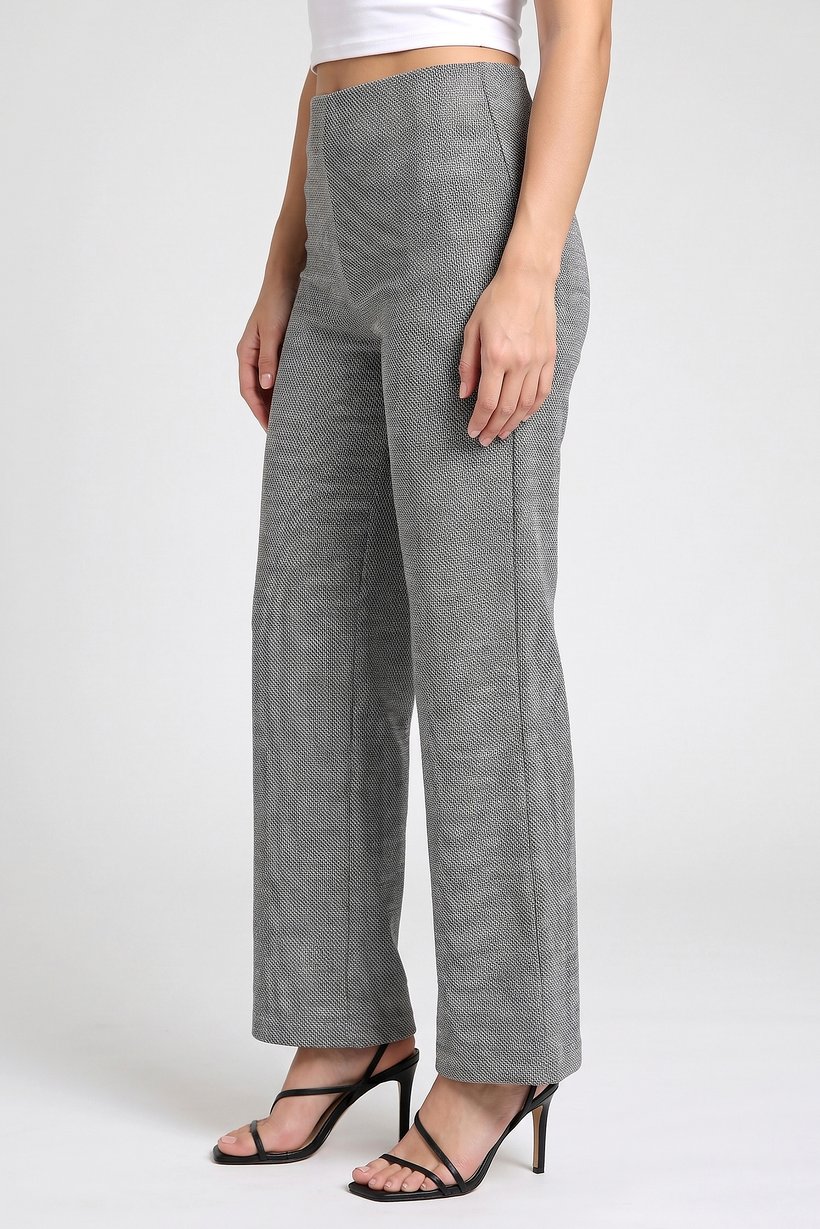 Women Regular Fit 30 Inseam Plain Wide Leg Pants, Multicolor