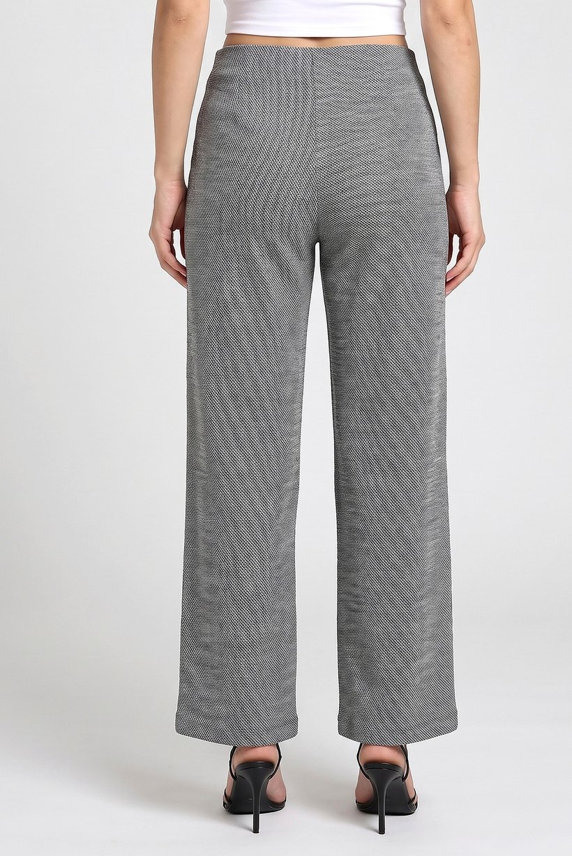 Women Regular Fit 30 Inseam Plain Wide Leg Pants, Multicolor