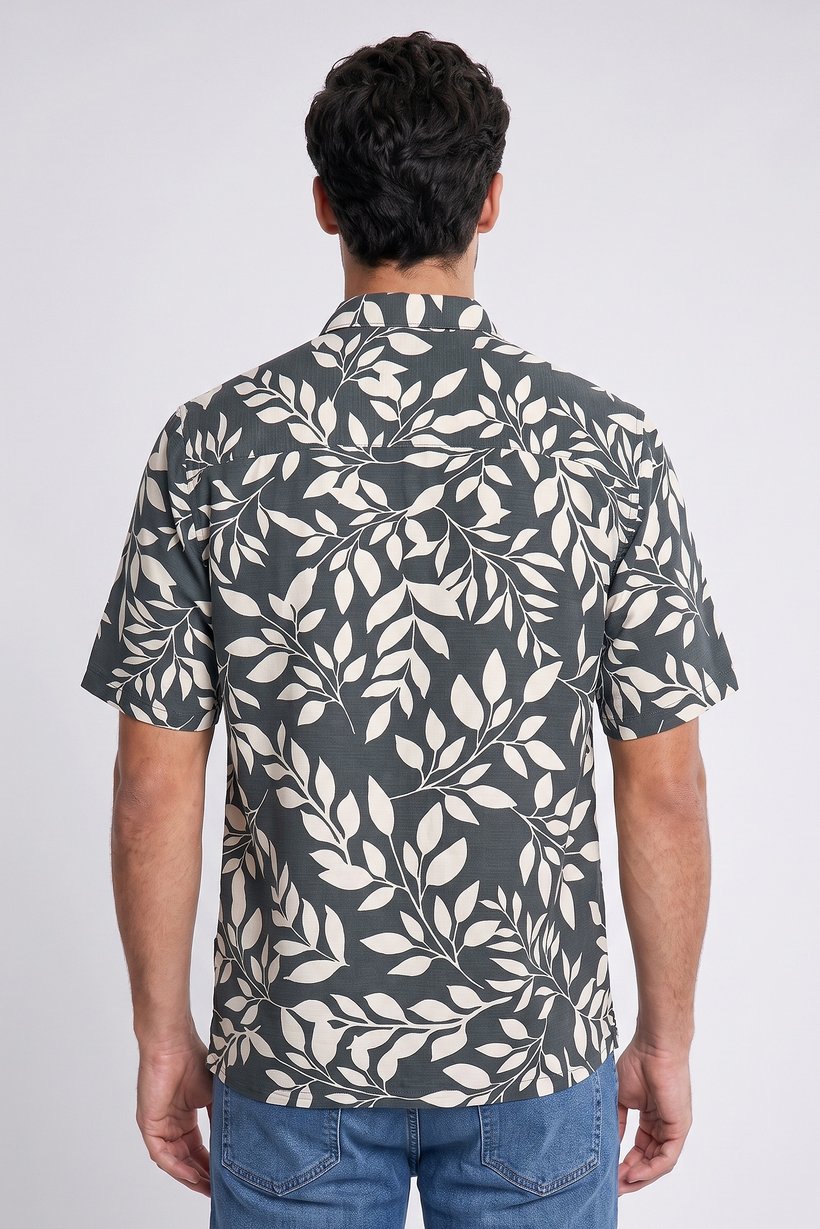 Men Regular Fit Allover Print Short Sleeve Casual Shirt, Multicolor