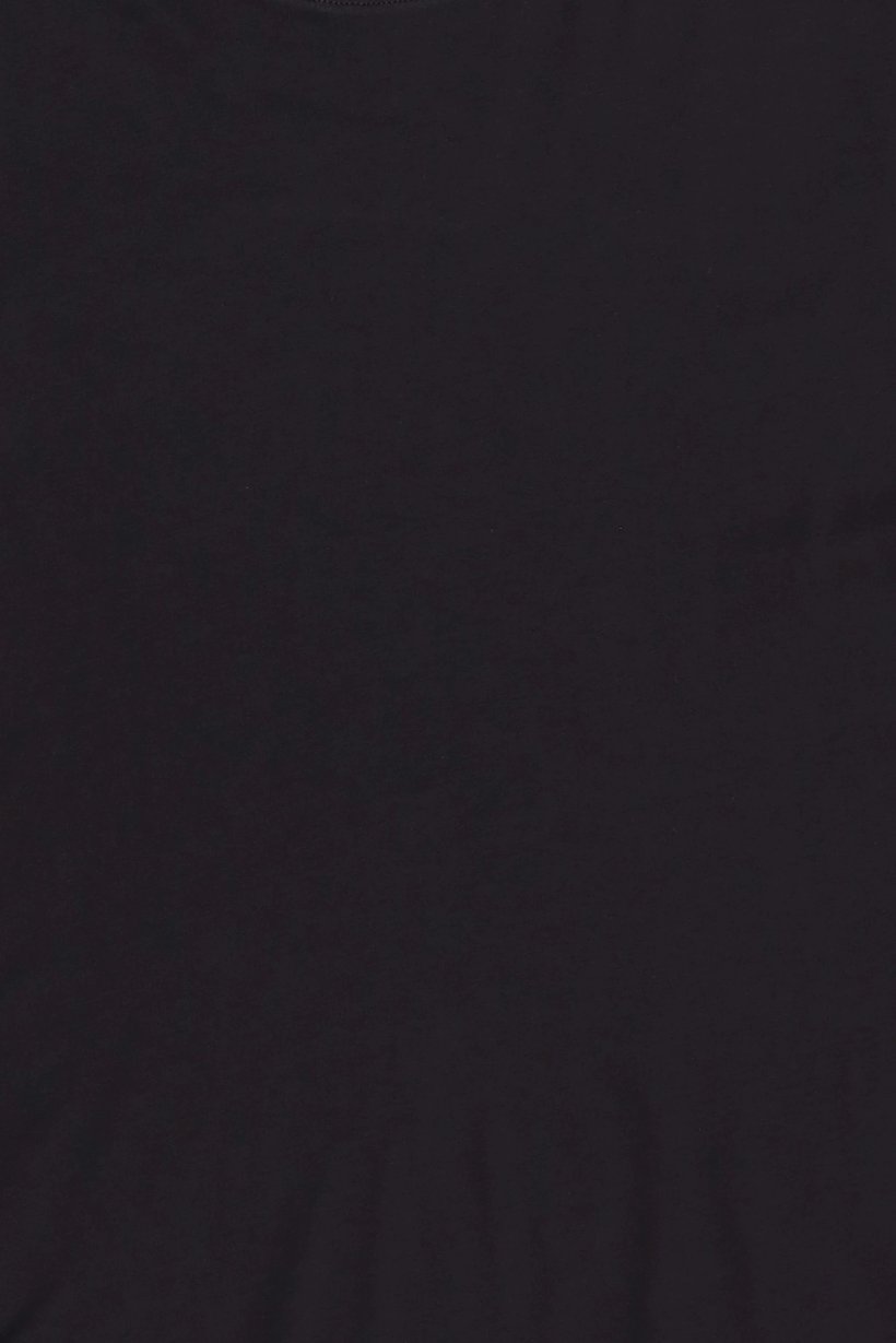 Women Crew Neck Short Sleeve Plain T-Shirt, Black