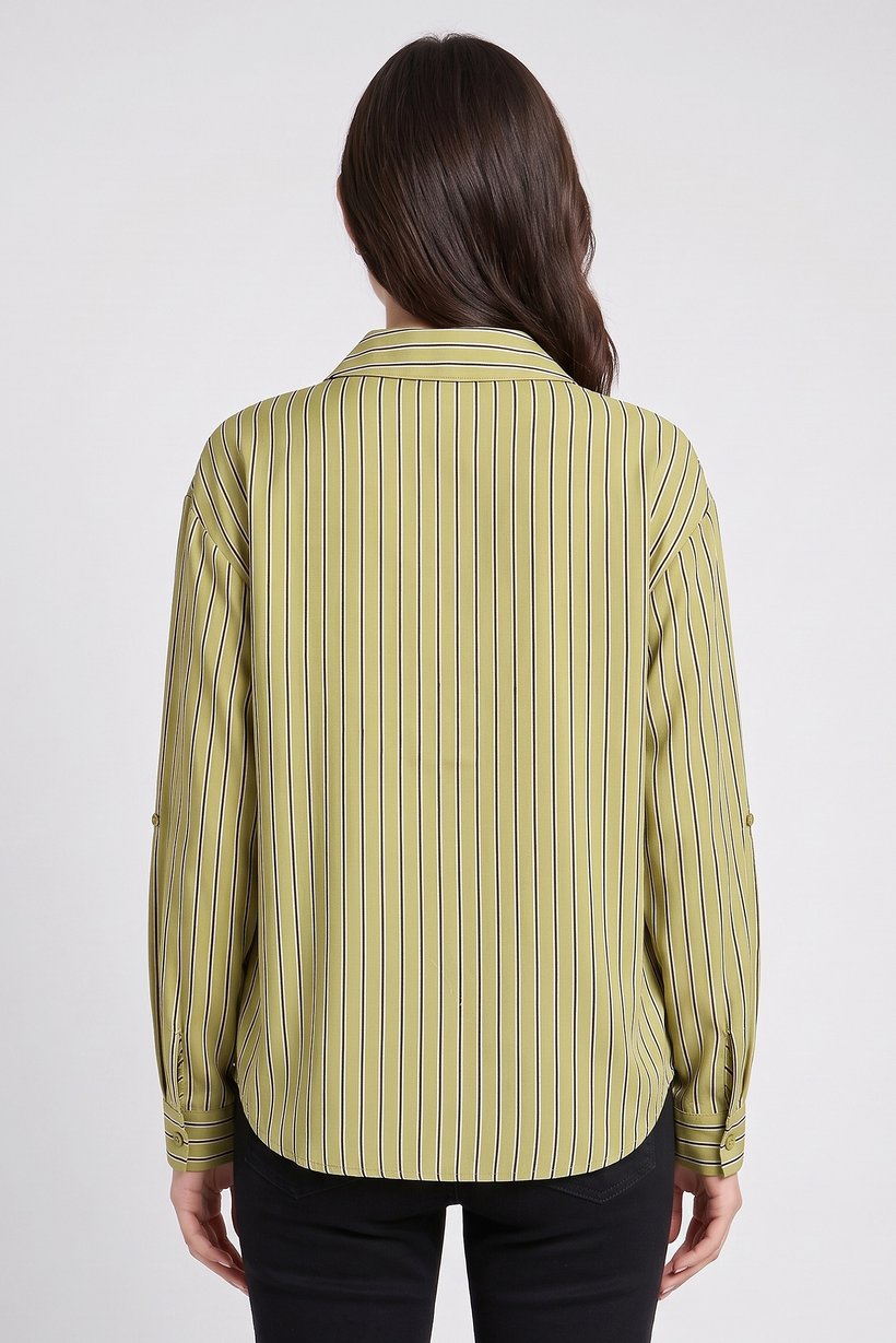 Women Regular Fit Stripe Long Sleeve Shirt, Multicolor