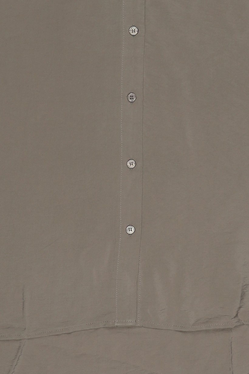 Women Oversized Fit Plain Long Sleeve Shirt, Brown