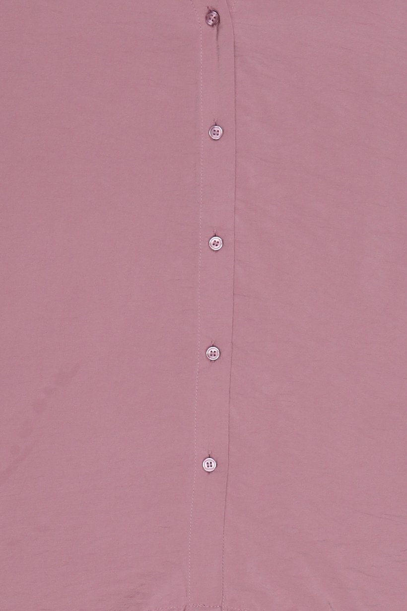 Women Oversized Fit Plain Long Sleeve Shirt, Dusty Pink