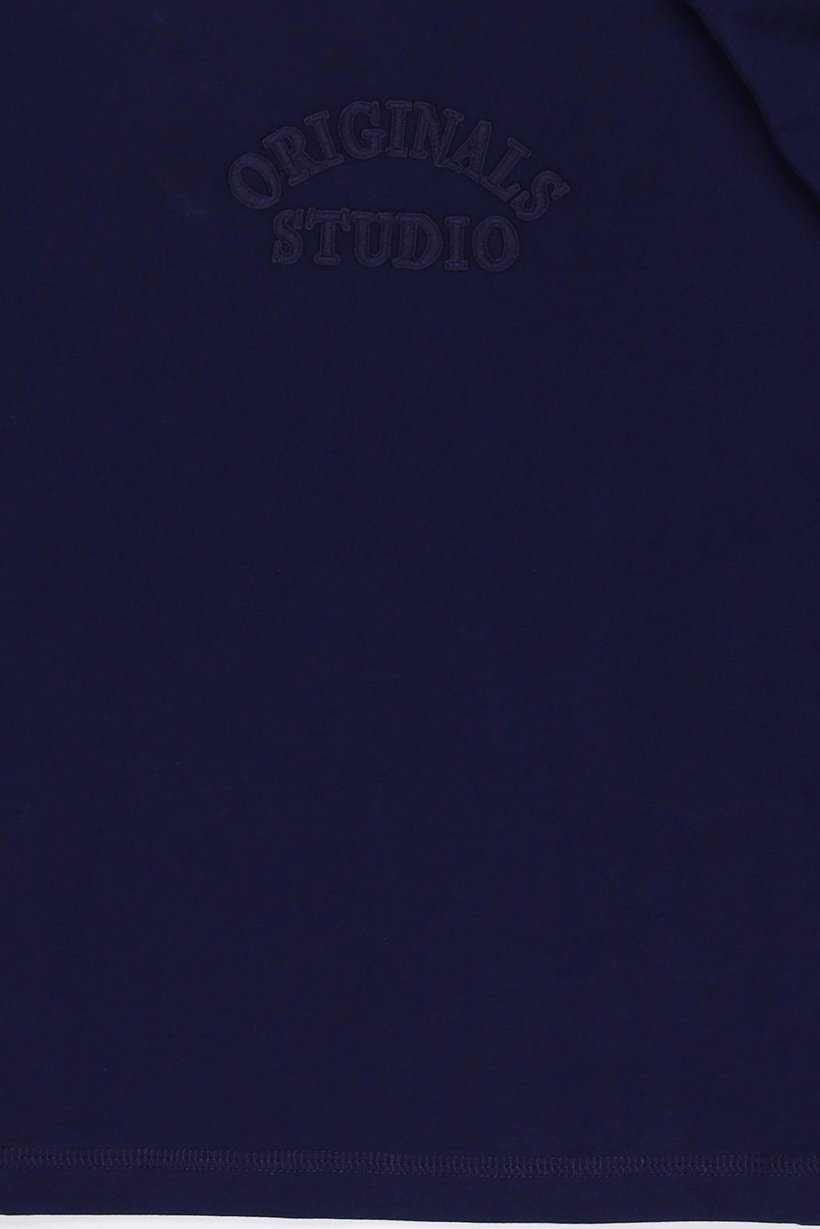 Kids Boy Short Sleeve Embroidered T-Shirt, Navy Blue