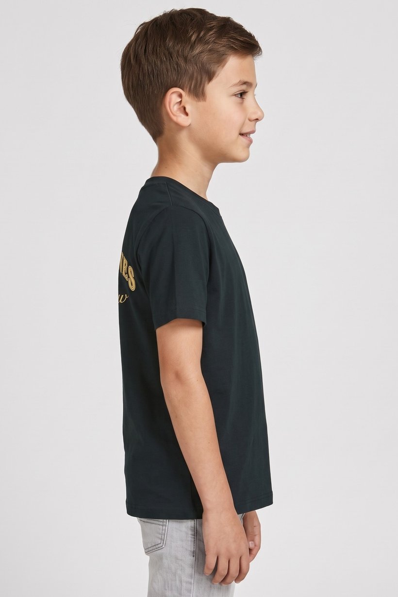 Kids Boy Brand Short Sleeve Logo T-Shirt, Dark Green