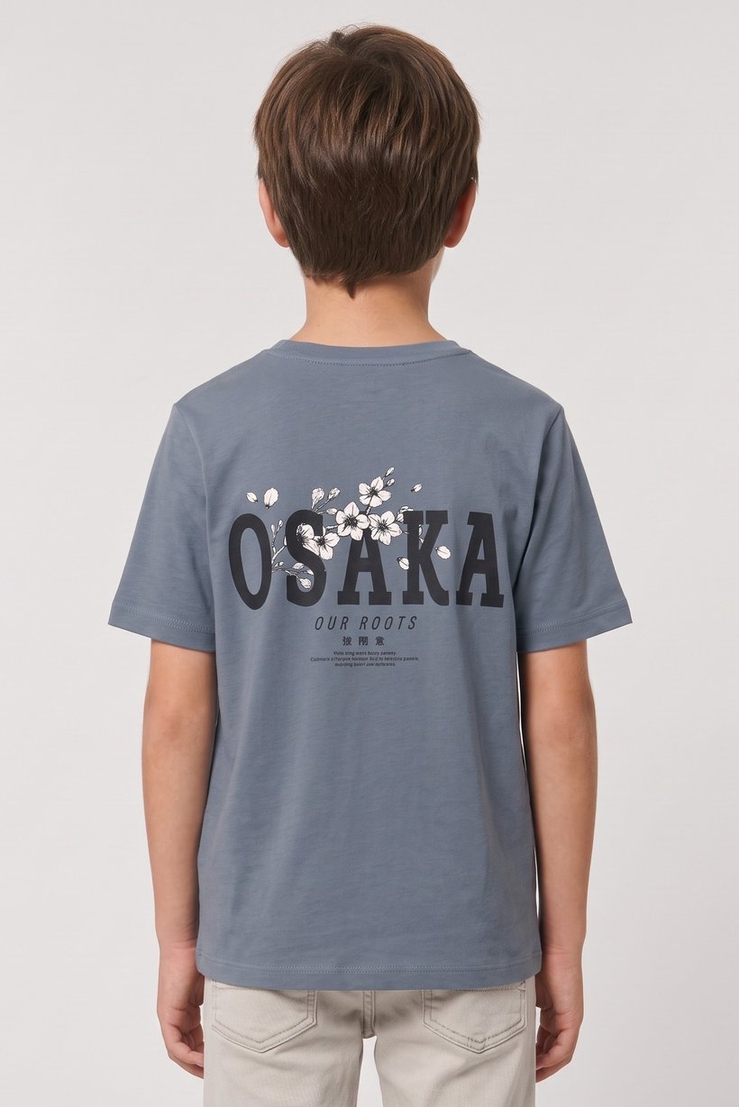 Kids Boy Crew Neck Short Sleeve Graphic Print T-Shirt, Grey