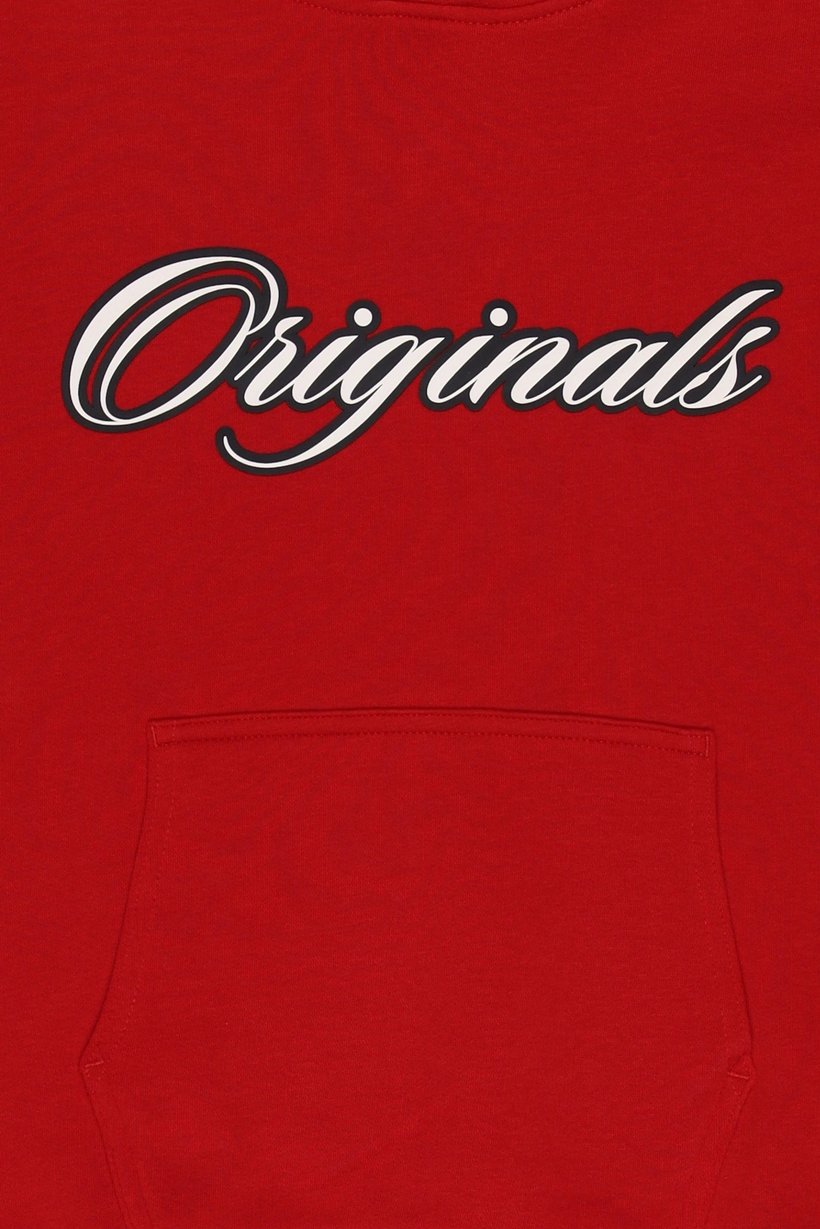 Kids Boy Long Sleeve Graphic Print Hoodie, Red