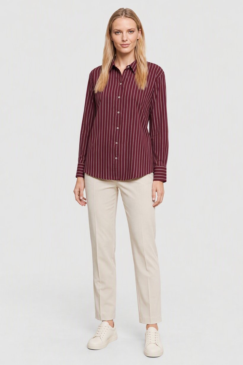 Women Regular Fit Stripe Long Sleeve Shirt, Multicolor