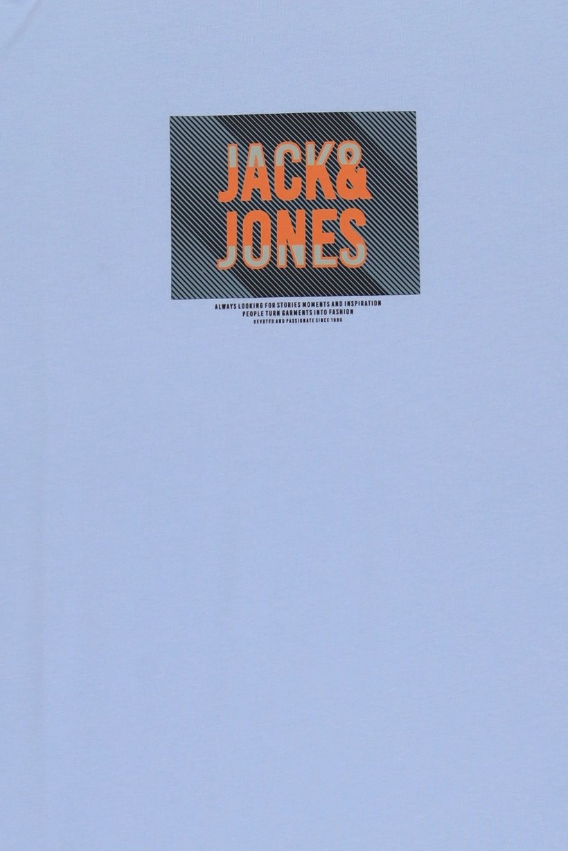 Kids Boy Brand Logo Short Sleeve T-Shirt, Light Blue