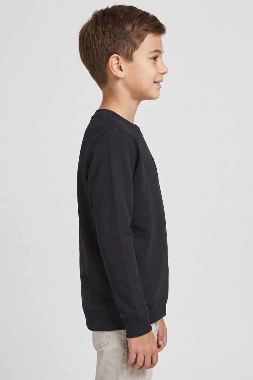 Kids Boys Brand Logo Long Sleeve Sweatshirt, Dark Green