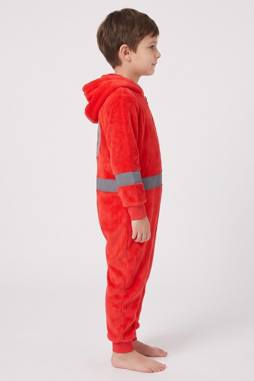 Toddlers Boy Allover Print Long Sleeve Sleepwear, Orange