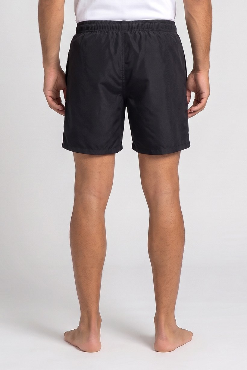 Men Brand Logo Board Shorts, Black