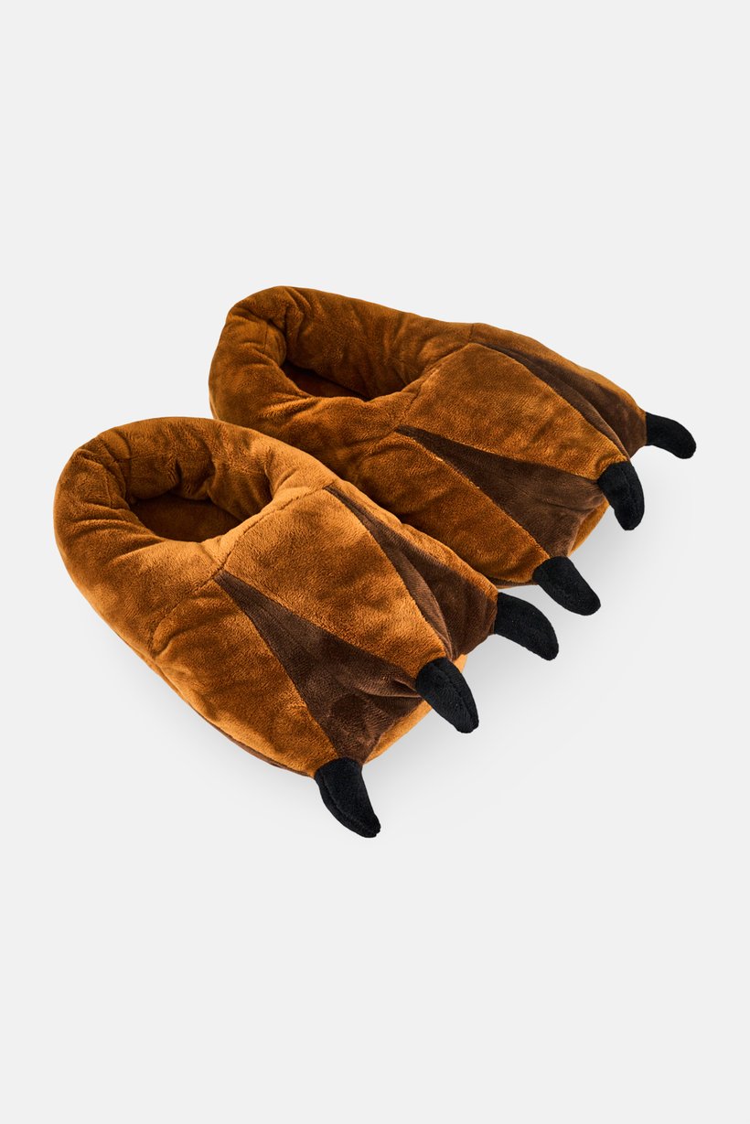 Men Textured Slip On Slipper, Browm