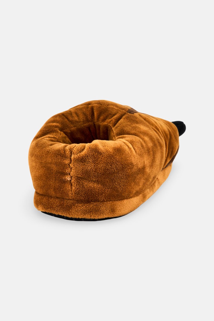 Men Textured Slip On Slipper, Browm
