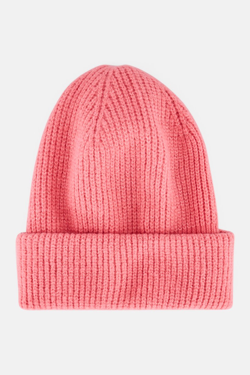 Women Knitted Beanie Hat, Pink
