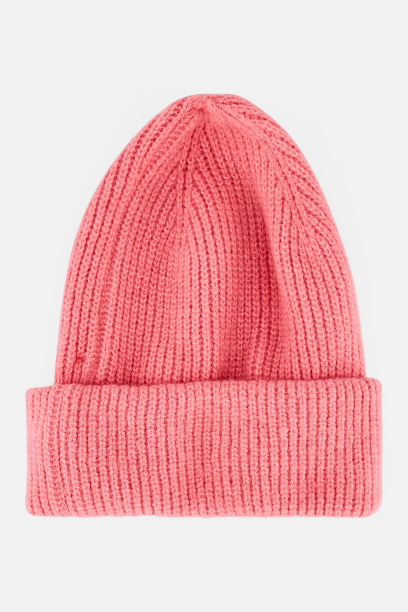Women Knitted Beanie Hat, Pink