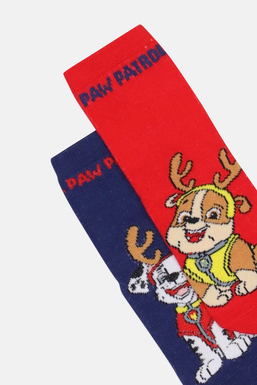 Kids Boy 2 Pairs Paw Patrol Crew Socks, Multicolor