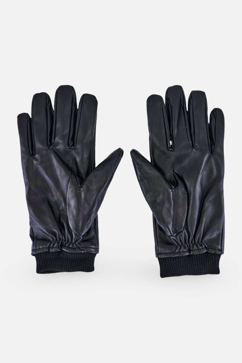 Men 1 Pair Plain Gloves, Black