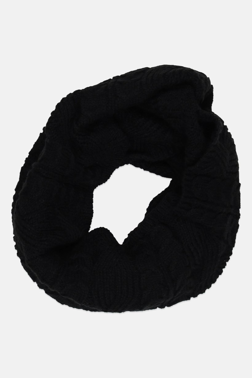 Men Knitted Scarf, Black