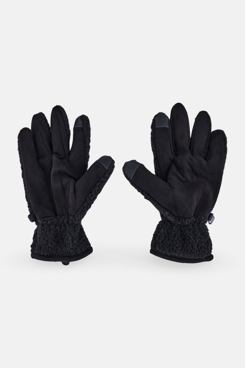 Men 1 Pair Textured Gloves, Black