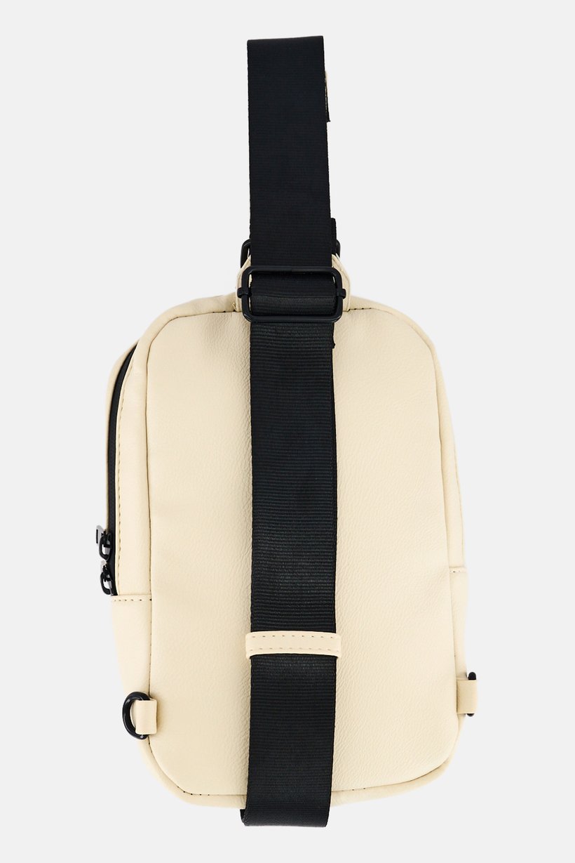 Men Solid Fanny Pack, Cream
