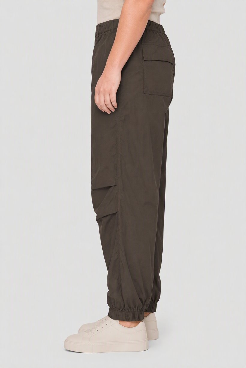 Women Regular Fit Plain Jogger Pants, Dark Olive