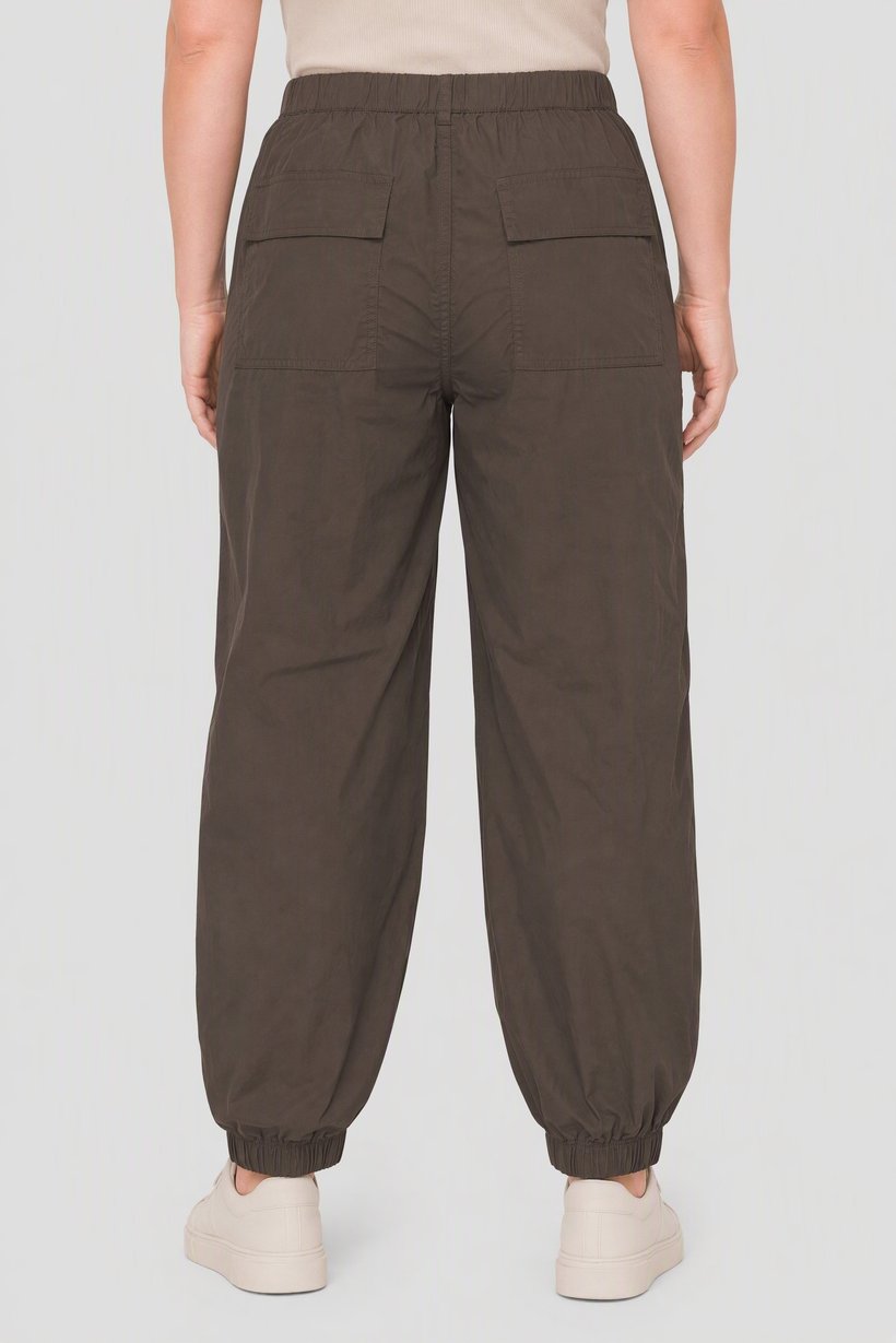 Women Regular Fit Plain Jogger Pants, Dark Olive