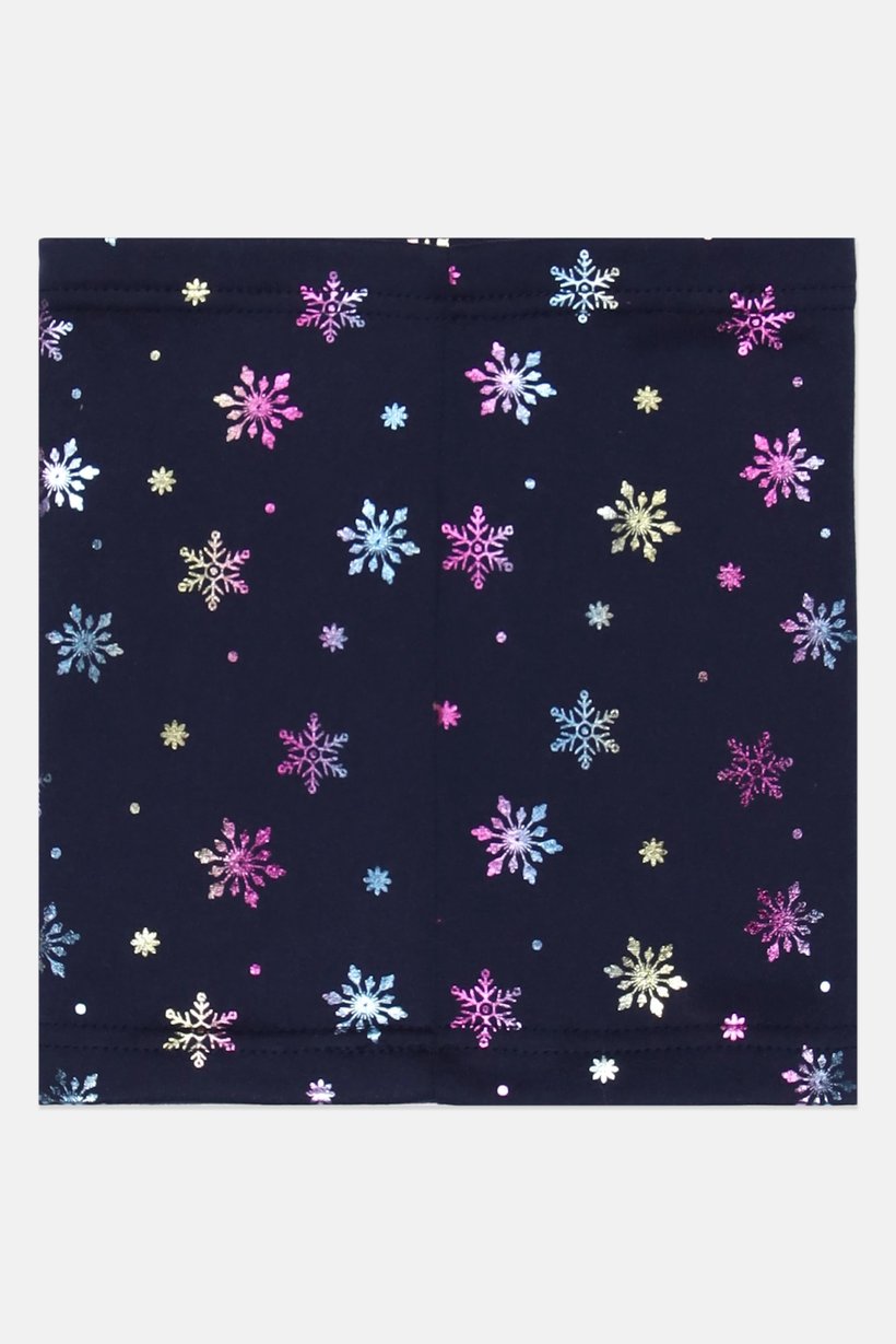 Kids Girl Allover Print Scarf, Multicolor