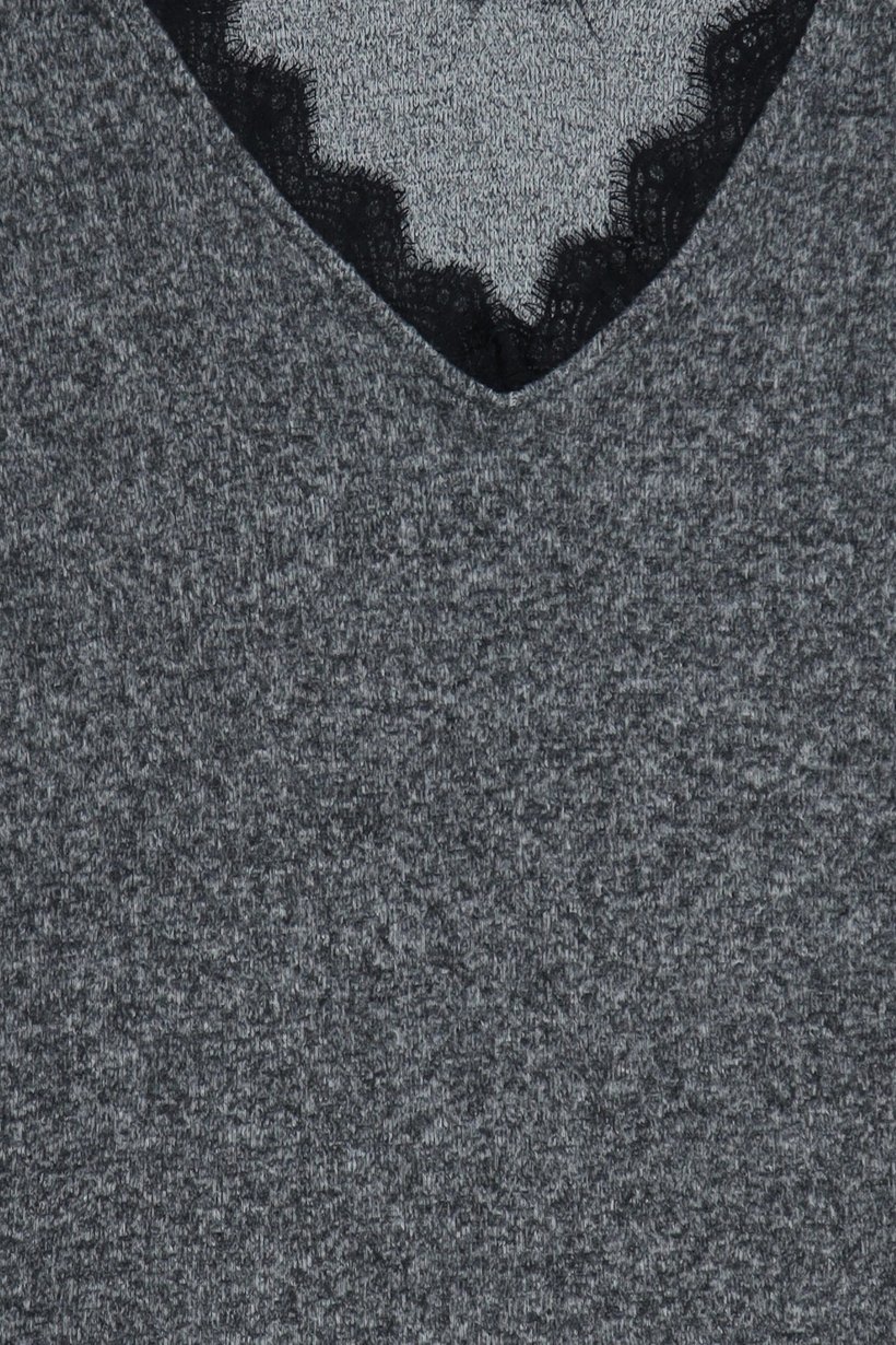 Women Long Sleeve Textured Sweater, Grey