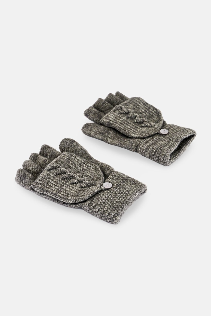 Women Knitted Gloves, Grey