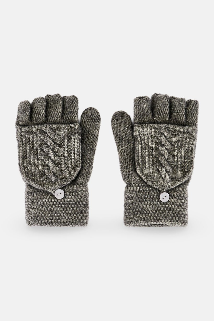 Women Knitted Gloves, Grey