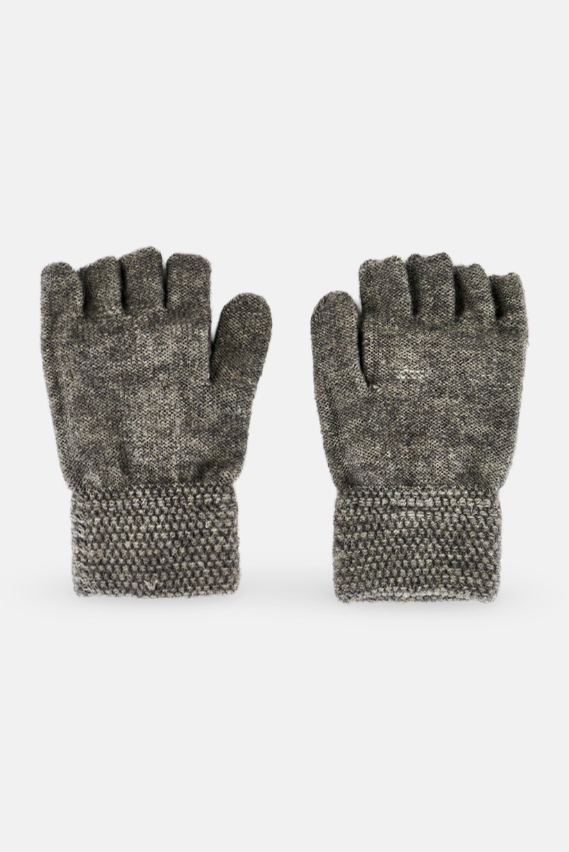 Women Knitted Gloves, Grey