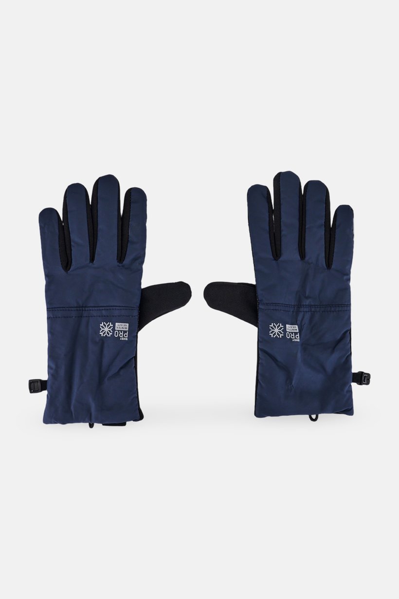 Men 1 Pair Brand Logo Gloves, Dark Grey