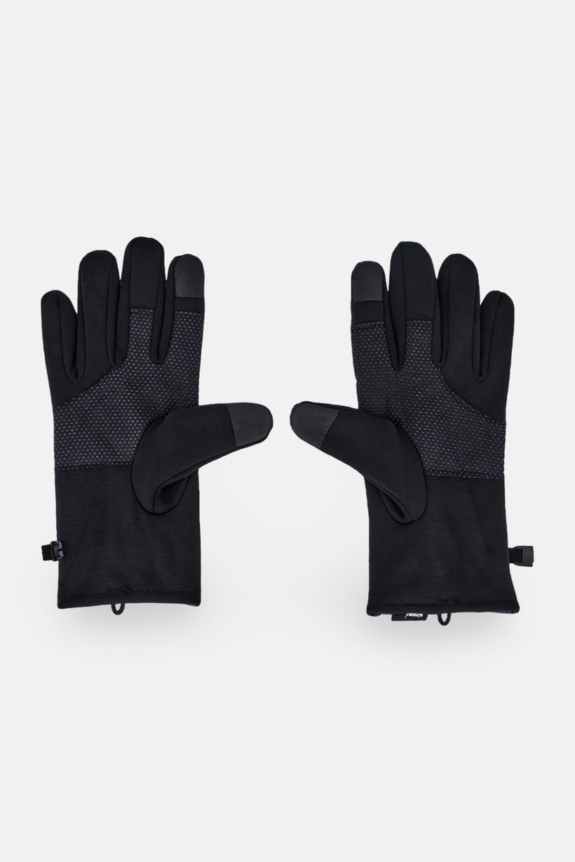 Men 1 Pair Brand Logo Gloves, Dark Grey