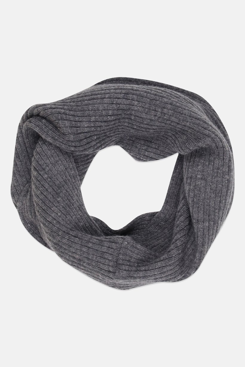 Men Knitted Scarf, Grey