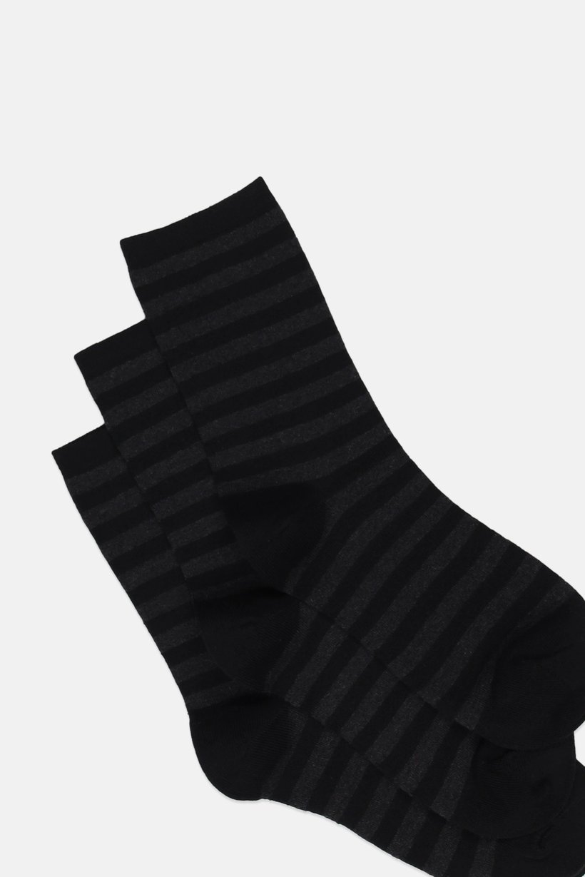 Men 5 Pairs Stripe Crew Socks, Multicolor