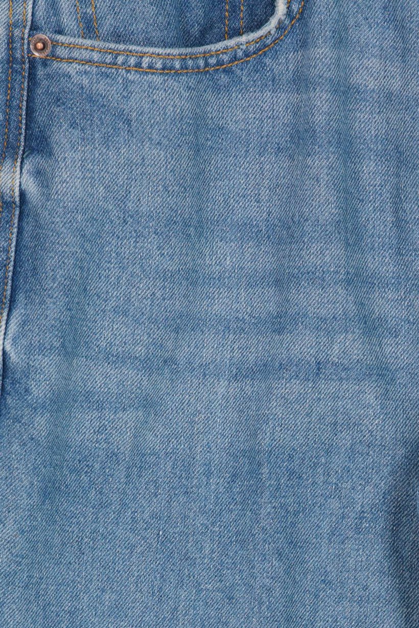 Men Washed Denim Shorts, Navy
