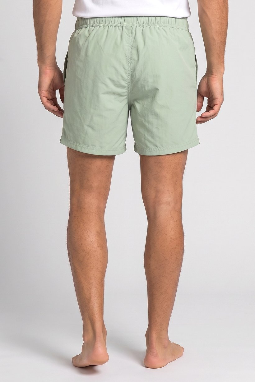 Men Solid Print Board Shorts, Sage