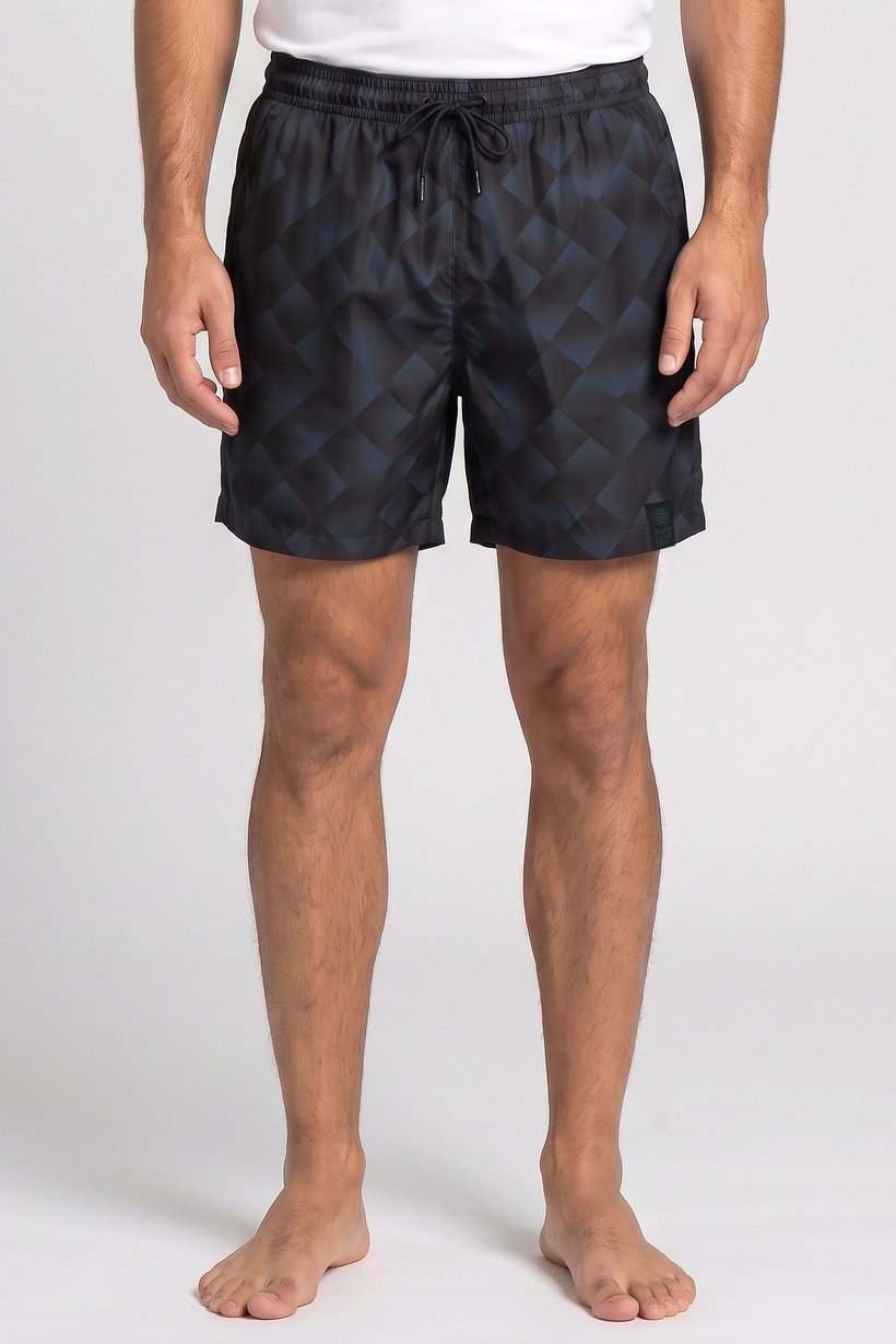 Men Diamond Pattern Board Short, Multicolor