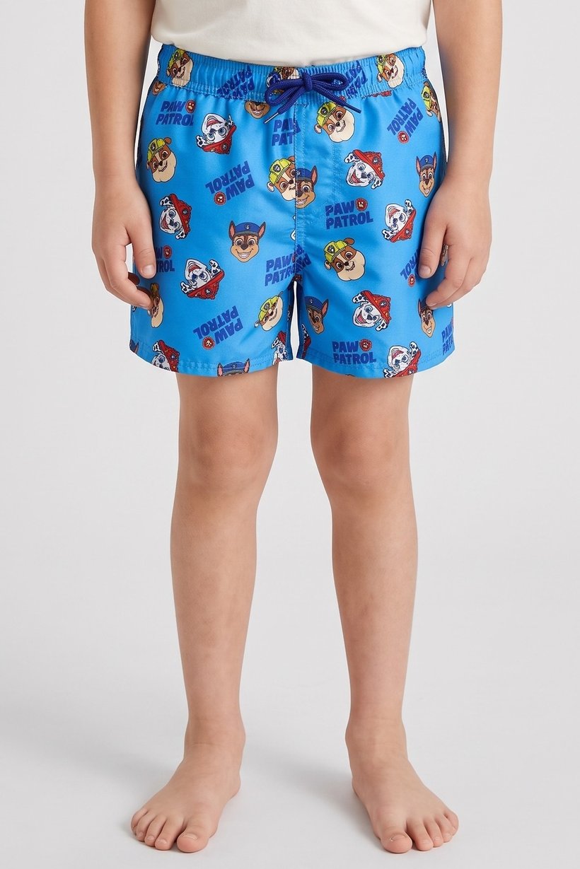 Sinsay x Raw Patrol Toddlers Boy Graphic Print Board Shorts, Blue