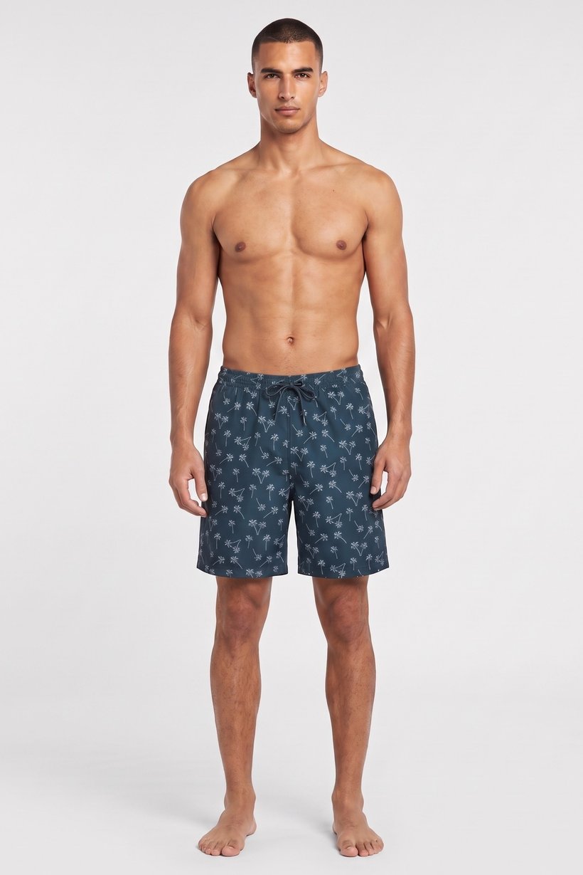Men Allover Print Board Shorts, Multicolor