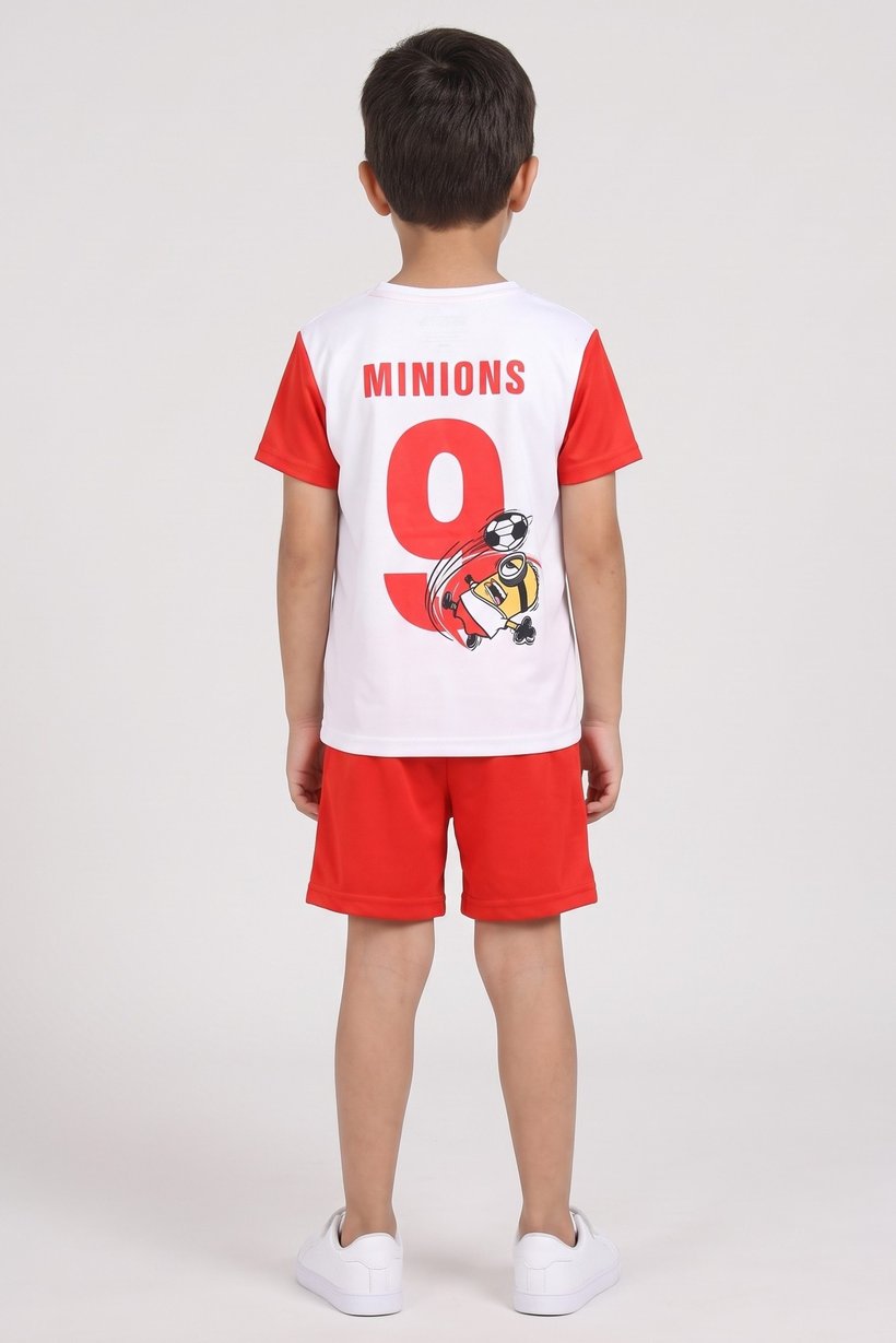 Kids Boy 2 Pcs Minions Graphic Print T-Shirt And Shorts, Multicolor