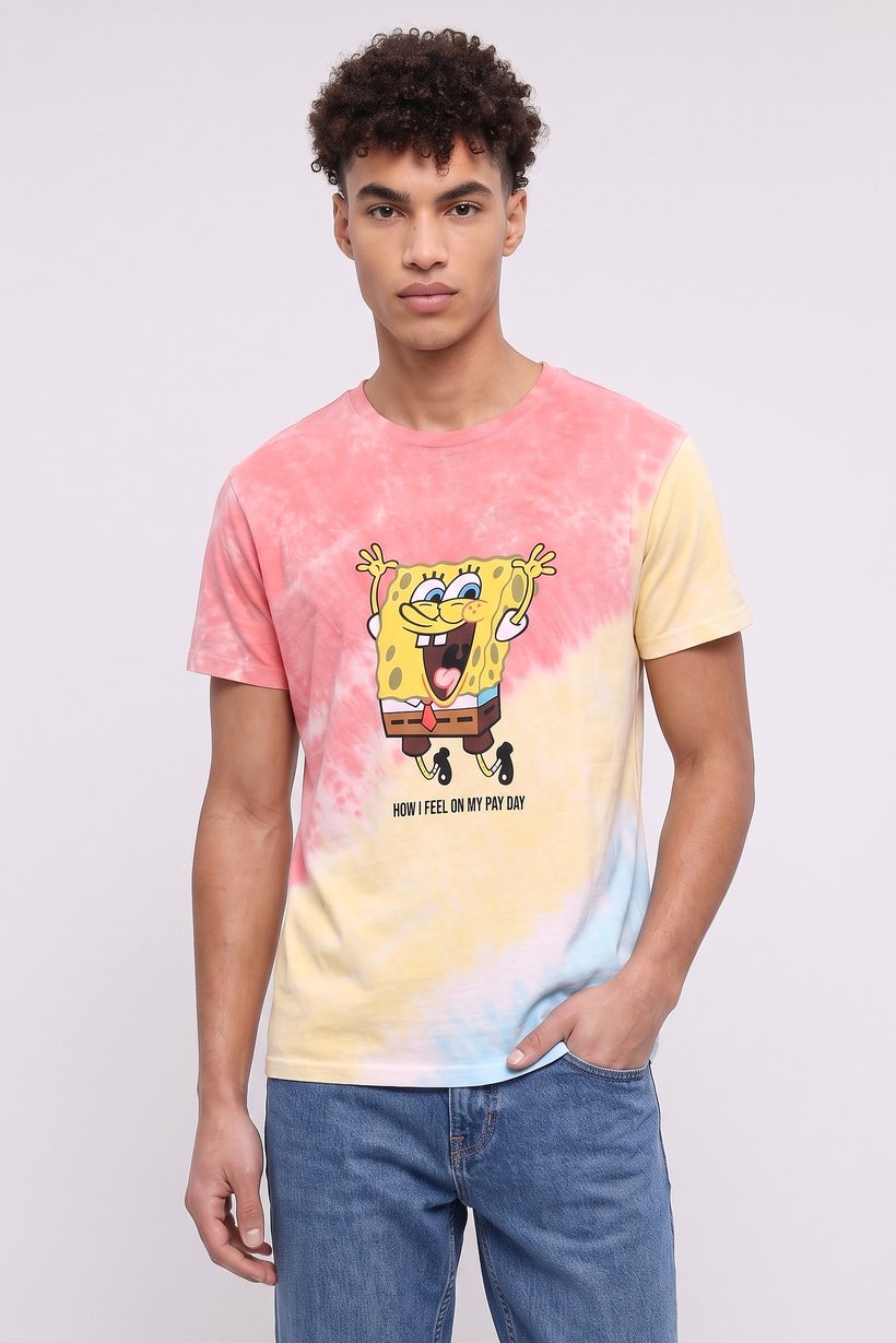 Men Regular Fit Short Sleeve Tie Dye T-Shirt, Multicolor